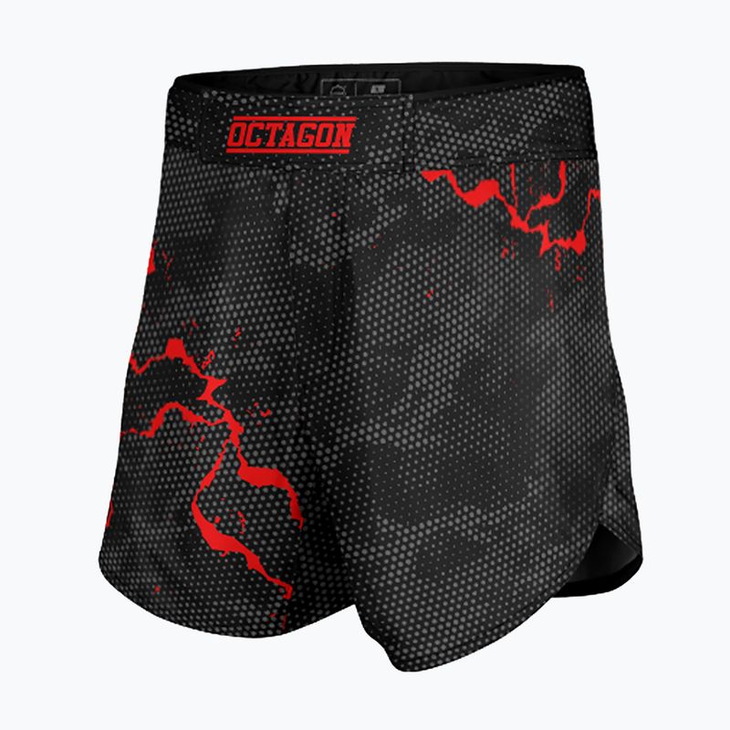 Vyriški treniruočių šortai Octagon Marble Camo MMA camo red 4