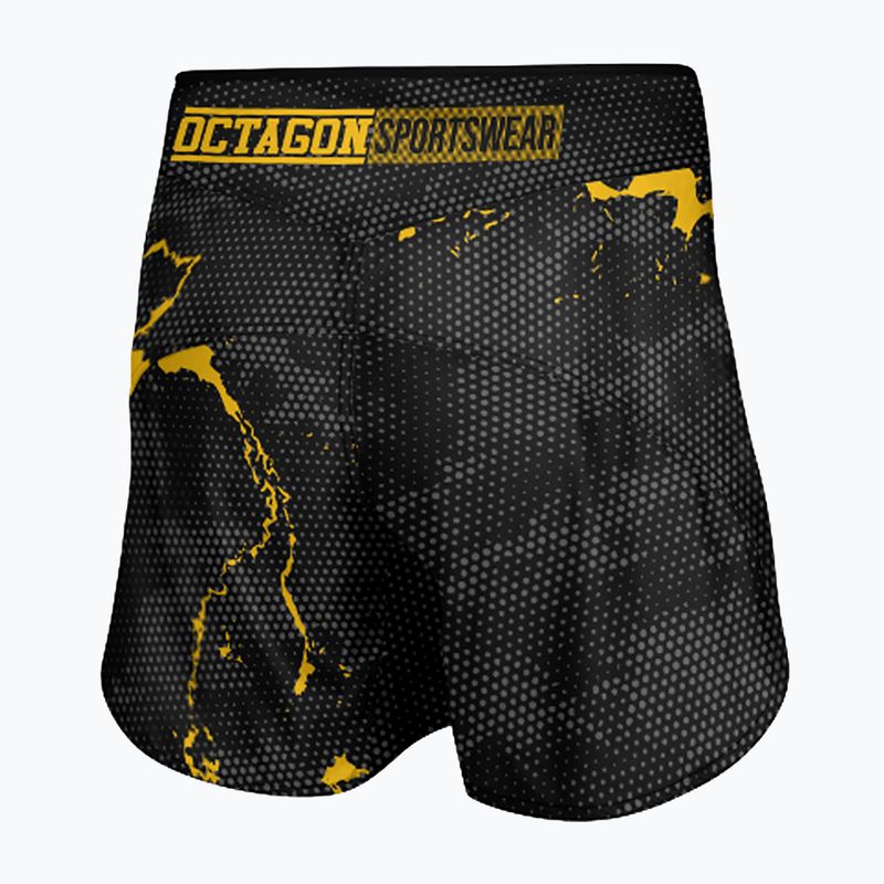 Vyriški treniruočių šortai Octagon Marble Camo MMA camo yellow 2