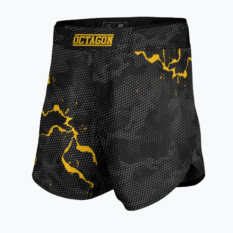 Vyriški treniruočių šortai Octagon Marble Camo MMA camo yellow 3