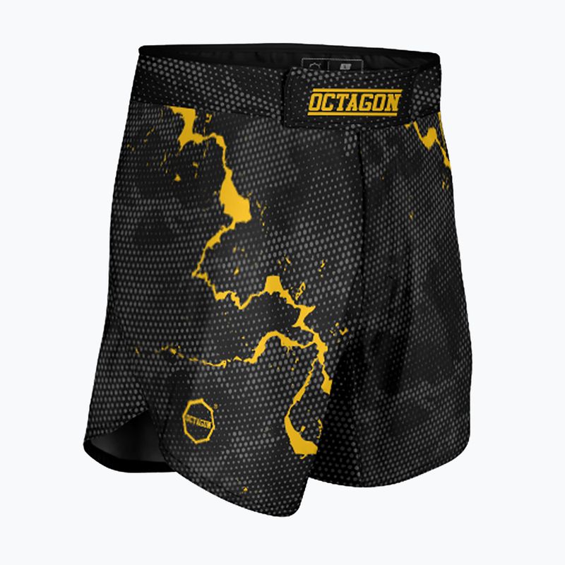 Vyriški treniruočių šortai Octagon Marble Camo MMA camo yellow 4
