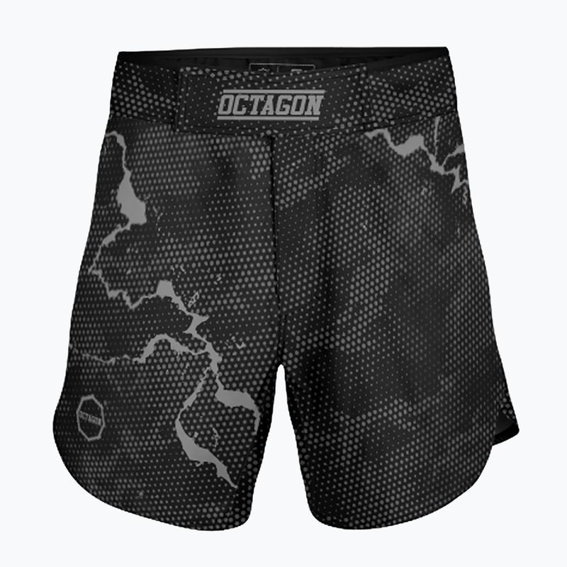 Vyriški treniruočių šortai Octagon Marble Camo MMA camo grey