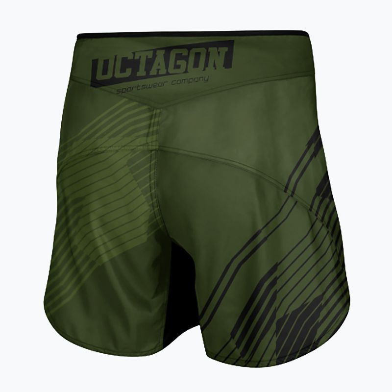 Vyriški treniruočių šortai Octagon Broken Line MMA olive 2