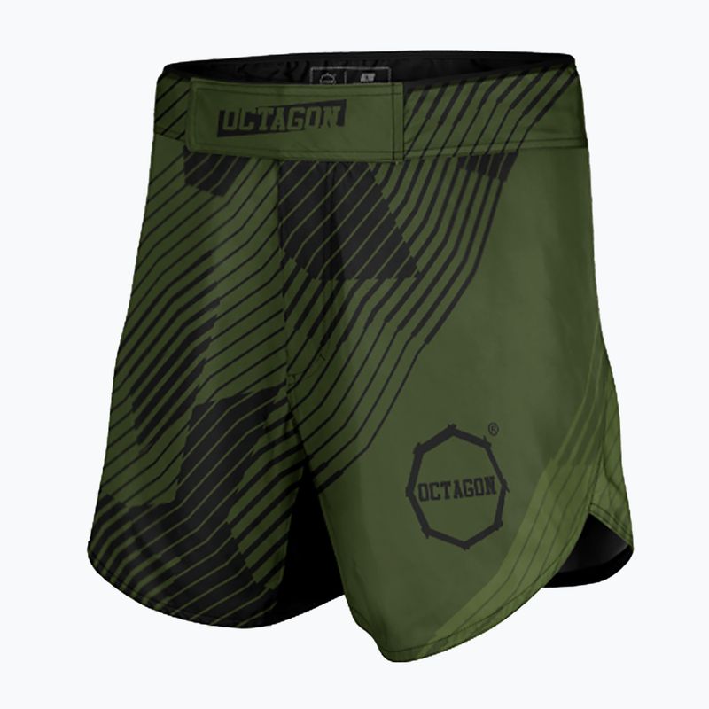 Vyriški treniruočių šortai Octagon Broken Line MMA olive 3
