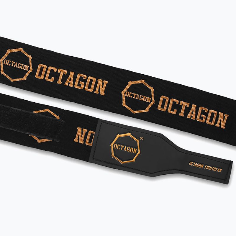 Bokso raiščiai Octagon Fightgear Supreme Printed 300 cm black/gold 3