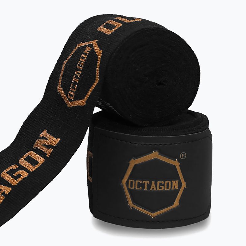 Bokso raiščiai Octagon Fightgear Supreme Printed 500 cm black/gold 2