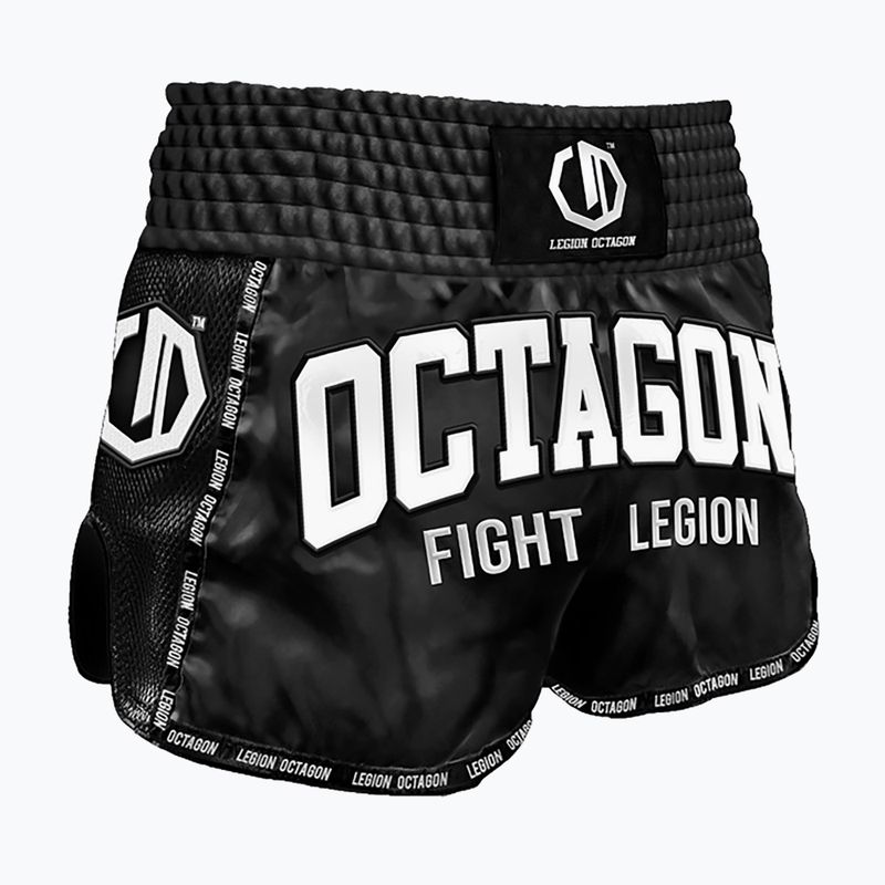 Treniruočių šortai Octagon Kickboxing/Muay Thai Legion Fight Legion Premium black/white