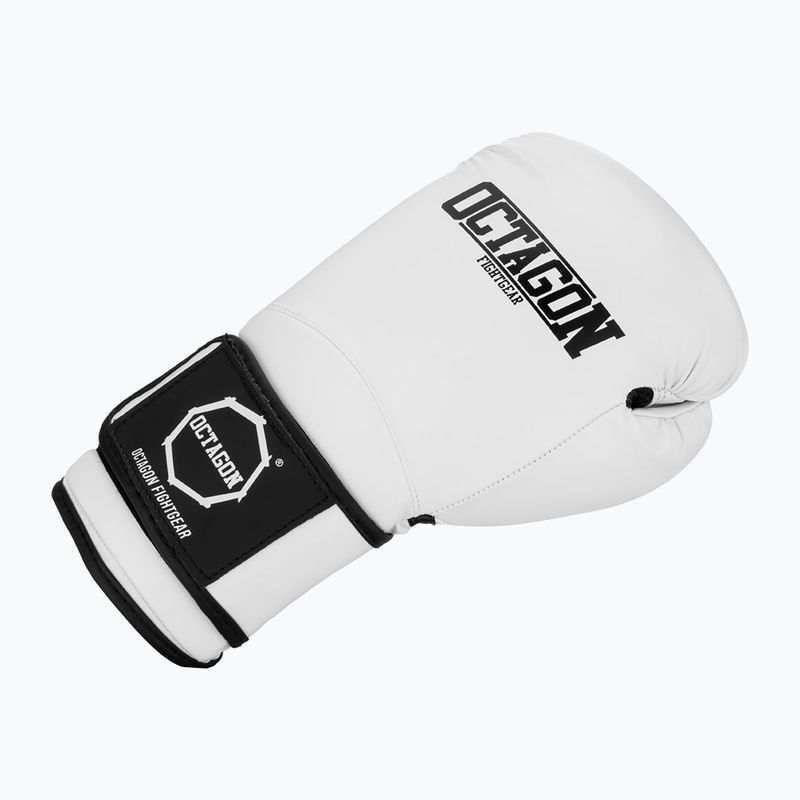 Bokso pirštinės Octagon Matt white 2