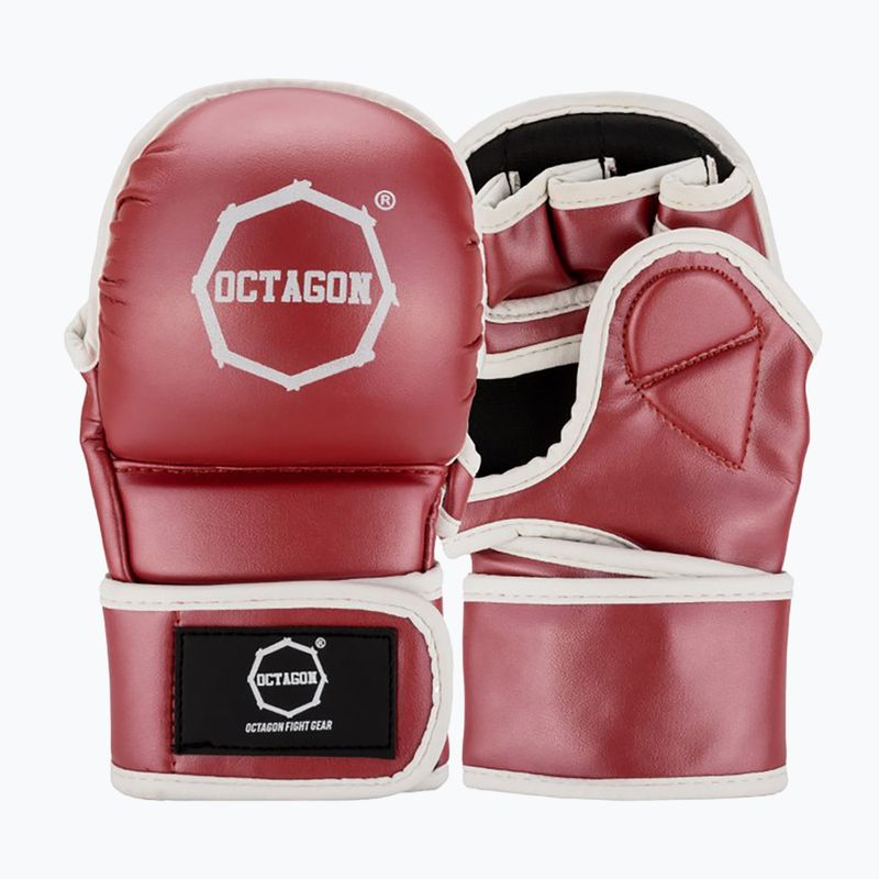 Graplingo pirštinės Octagon Metallic MMA red