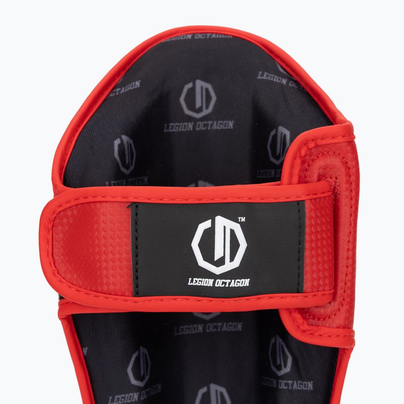 Blauzdų ir pėdų apsaugos Octagon Legion Kevlar red 7