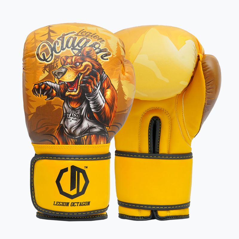 Bokso pirštinės Octagon Legion Bear yellow/multicolour