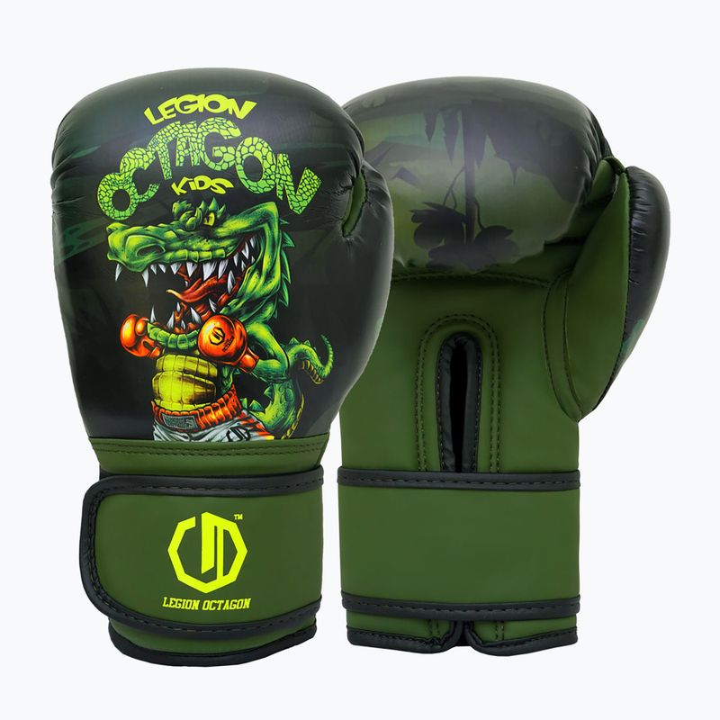 Bokso pirštinės Octagon Legion Crocodile green/multicolour