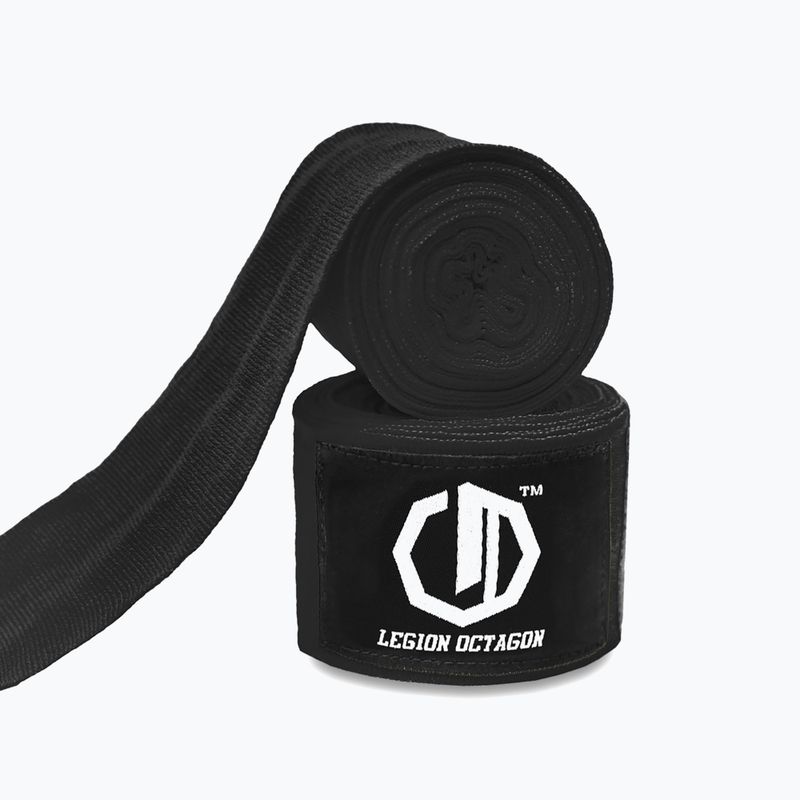 Bokso raiščiai Octagon Legion Standard 300 cm black/white 2