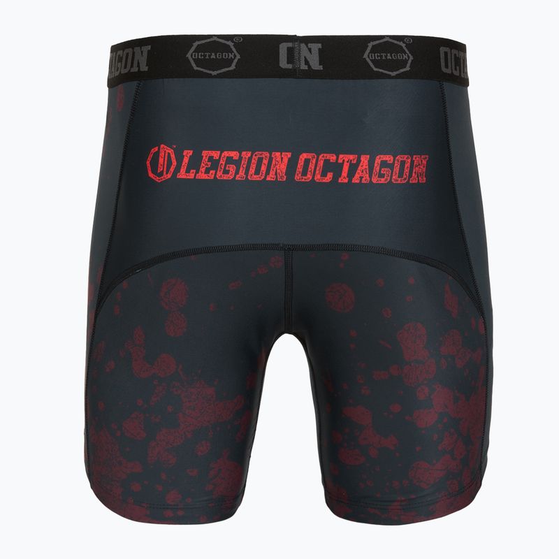 Vyriški treniruočių šortai Octagon Legion Grunge juoda/raudona 2