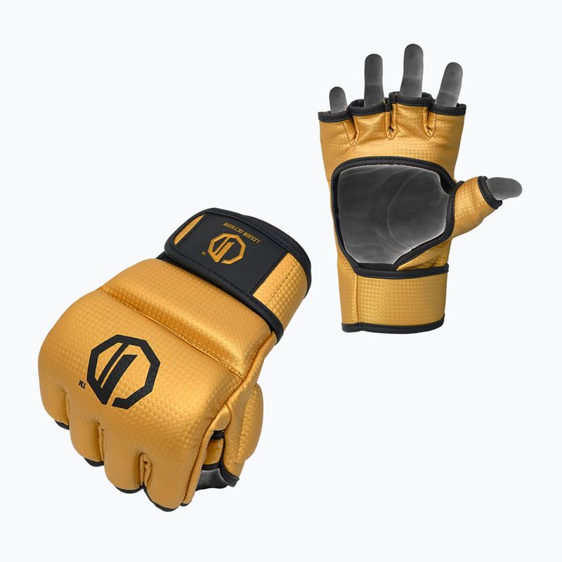 Graplingo pirštinės Octagon Legion Kevlar MMA gold 2