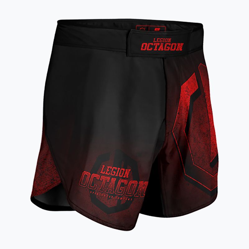 Vyriški treniruočių šortai Octagon Legion Conquest black/red 3
