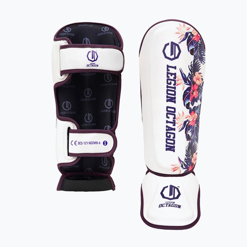 Kulkšnies ir blauzdų apsaugos Octagon Legion Flower white/purple 2