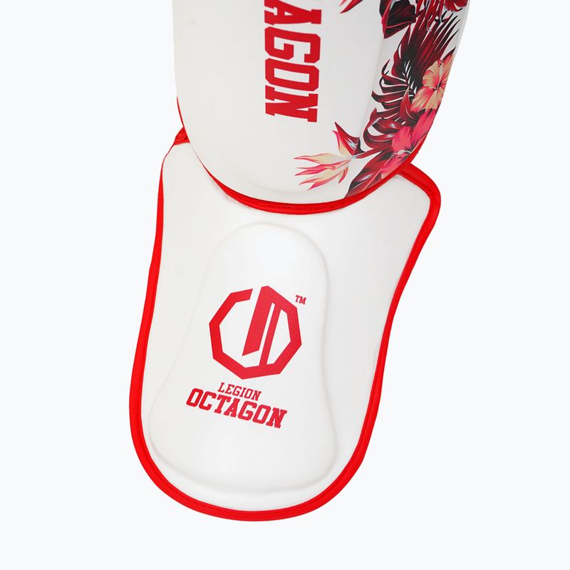 Kulkšnies ir blauzdų apsaugos Octagon Legion Flower white/red 3