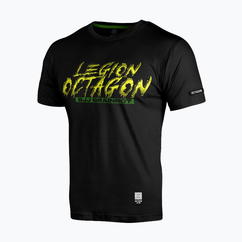 Vyriški marškinėliai Octagon Legion Brainrot Braziliano Crocodano black/multicolor