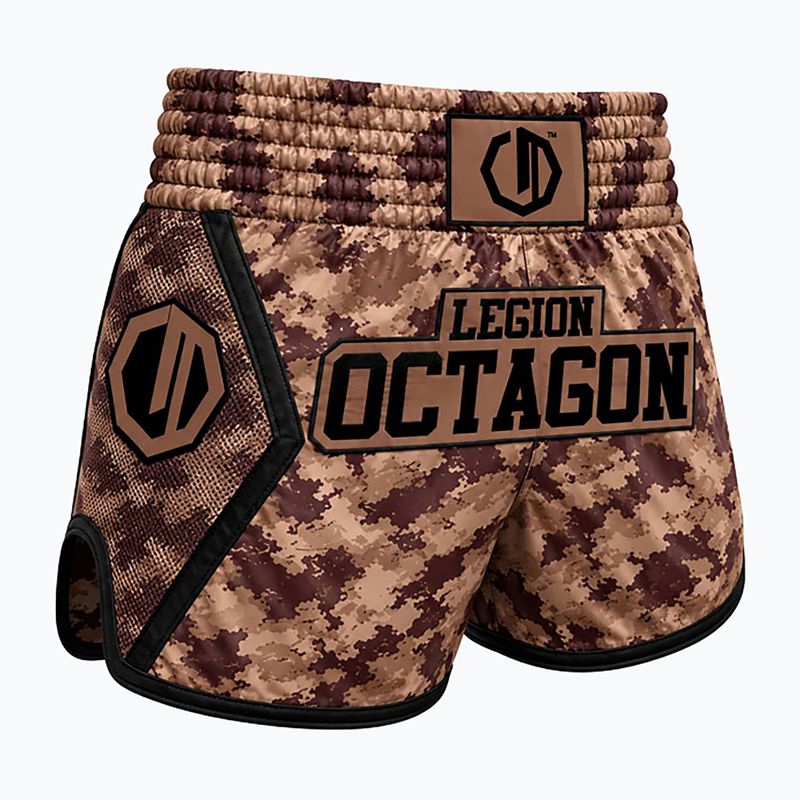 Treniruočių šortai Octagon Legion Kickboxing/Muay Thai Premium desert storm