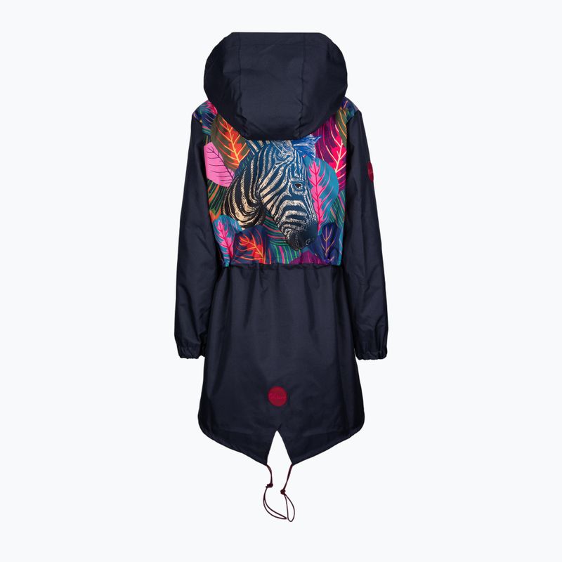 Waikane Vibe Blue Zebra moteriška striukė nuo lietaus tamsiai mėlyna 2