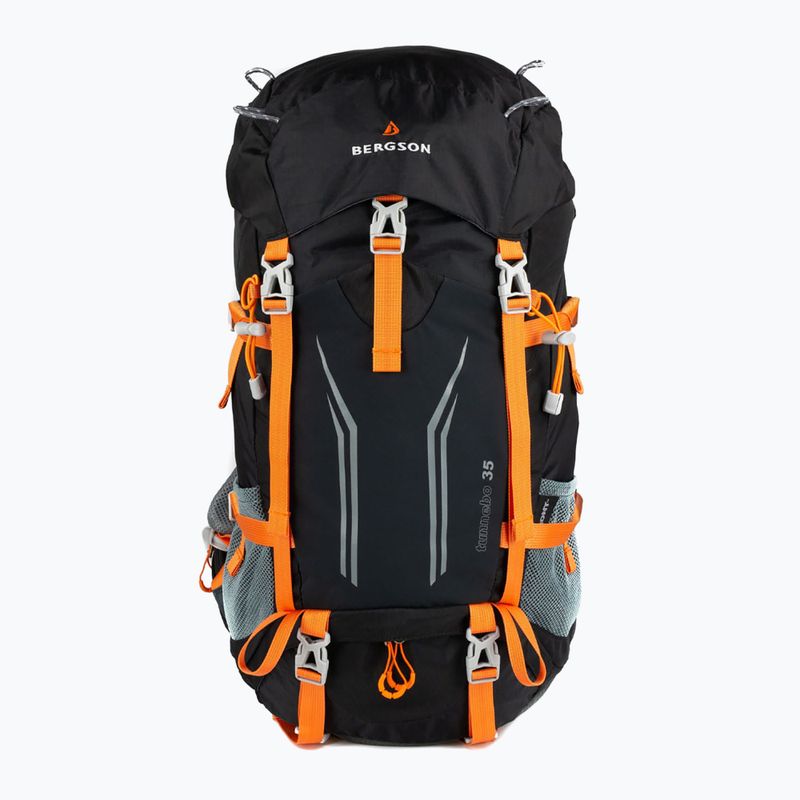 Turistinė kuprinė BERGSON Tunnebo 35 l black/orange