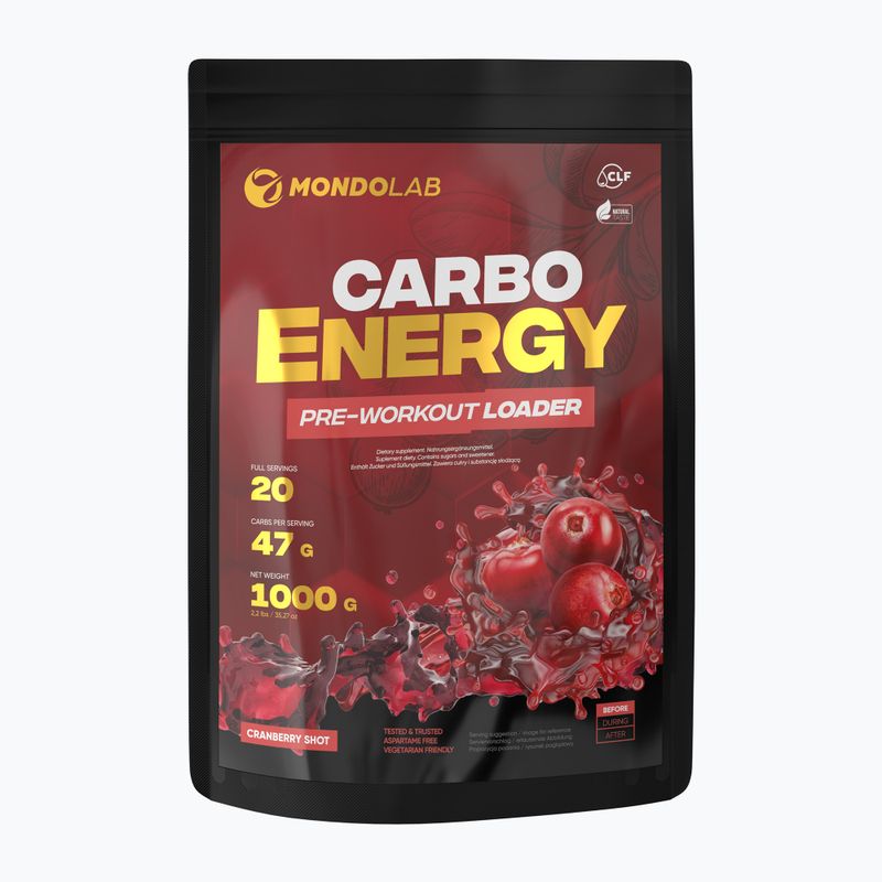 Carbo Energy MONDOLAB angliavandeniai 1kg spanguolių MND011