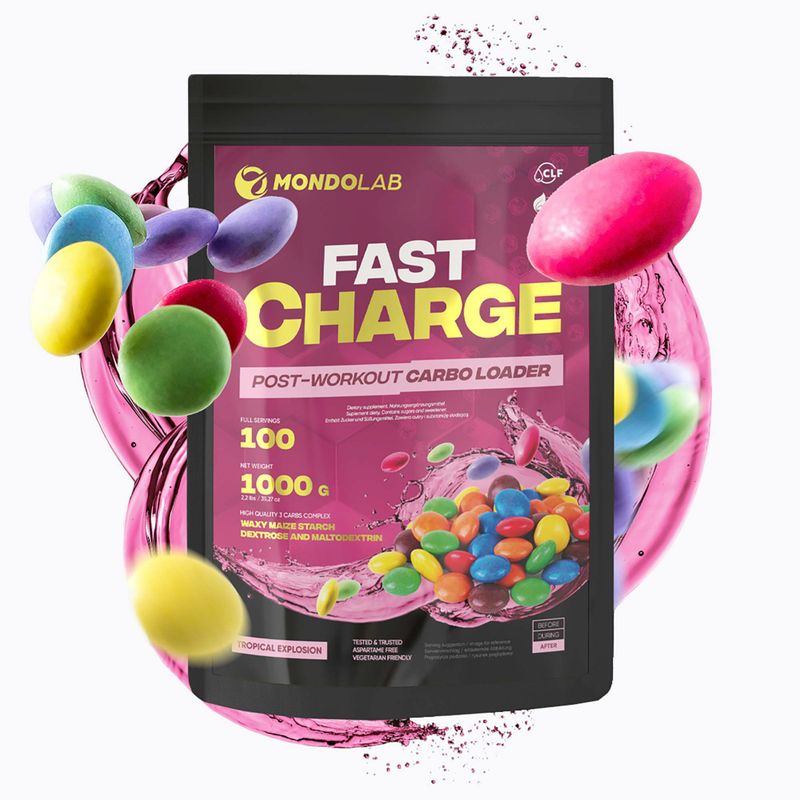 Carbo Fast Charge MONDOLAB angliavandeniai 1kg multivitaminų MND010 3