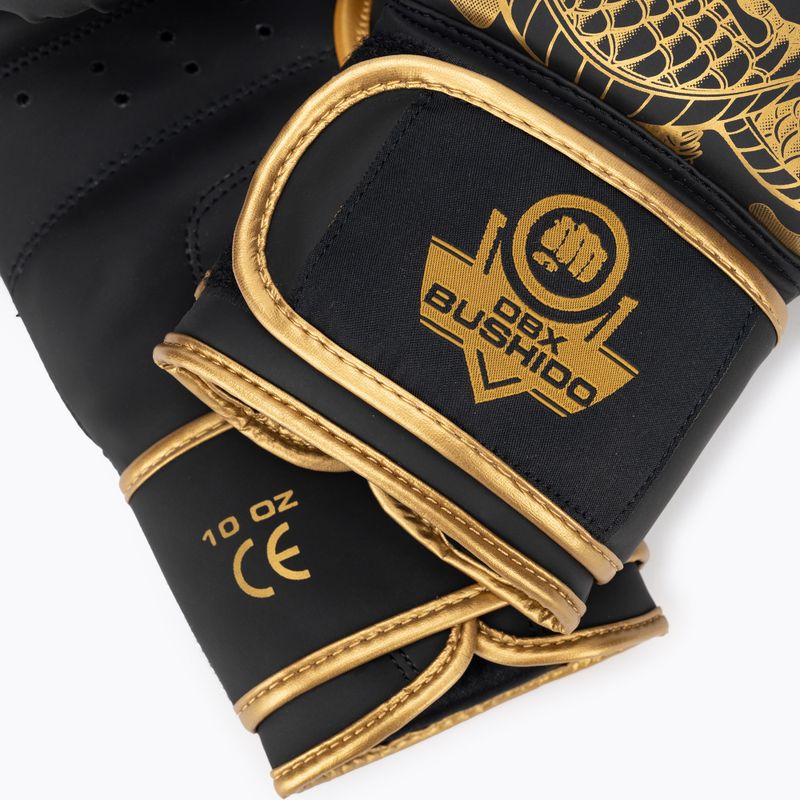 Bokso pirštinės DBX BUSHIDO "Gold Dragon" auksinės/juodos 4