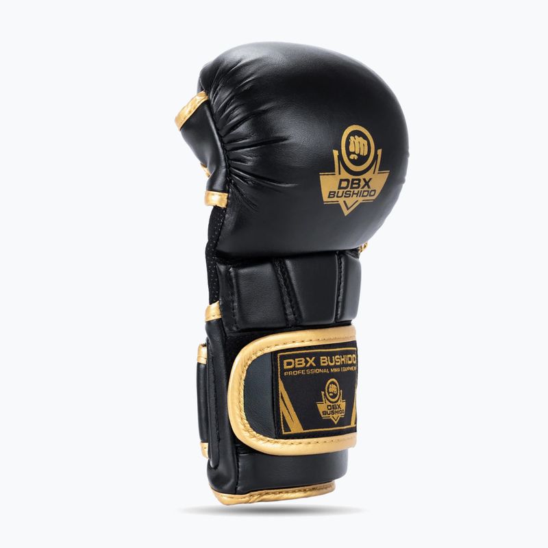 Graplingo pirštinės DBX BUSHIDO Master MMA juodos/auksinės 4
