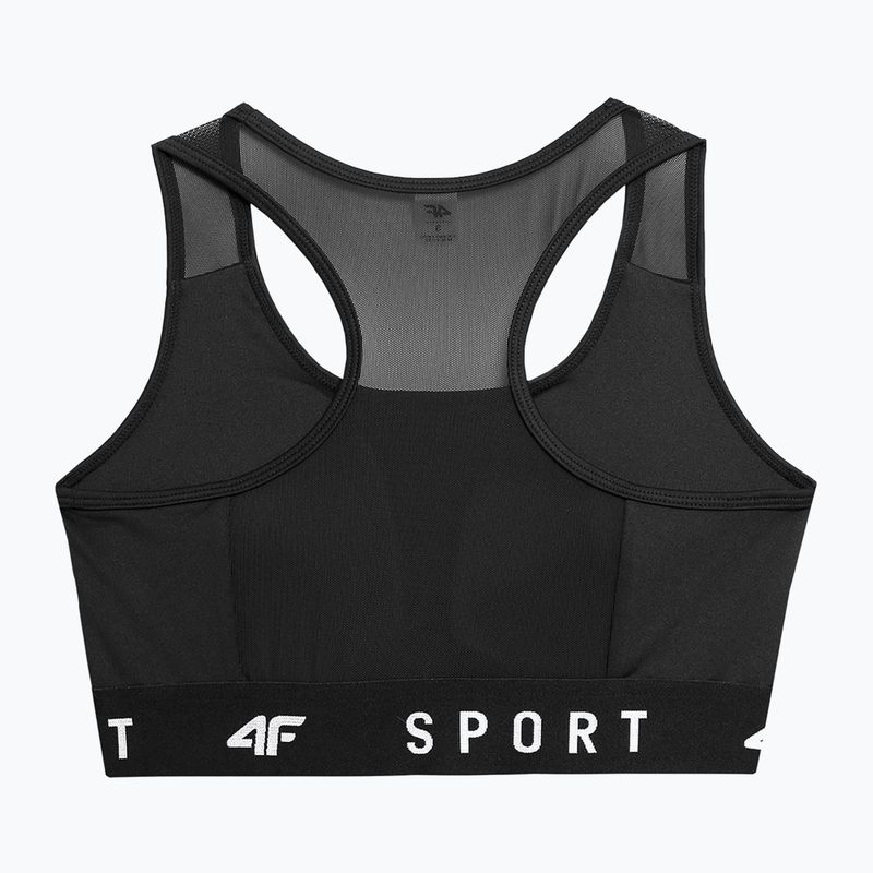 Fitneso liemenėlė 4F F051 tamsiai juoda 2