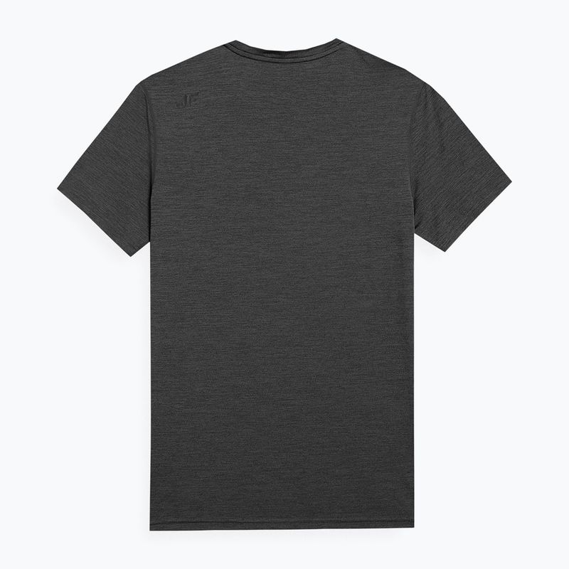 Vyriški marškinėliai 4F M260 deep black melange 2