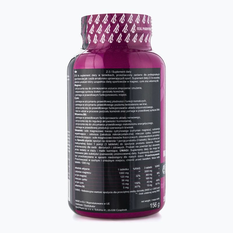 Z3 Real Pharm cinkas, magnis ir vitaminas B6 120 tablečių 666664 2