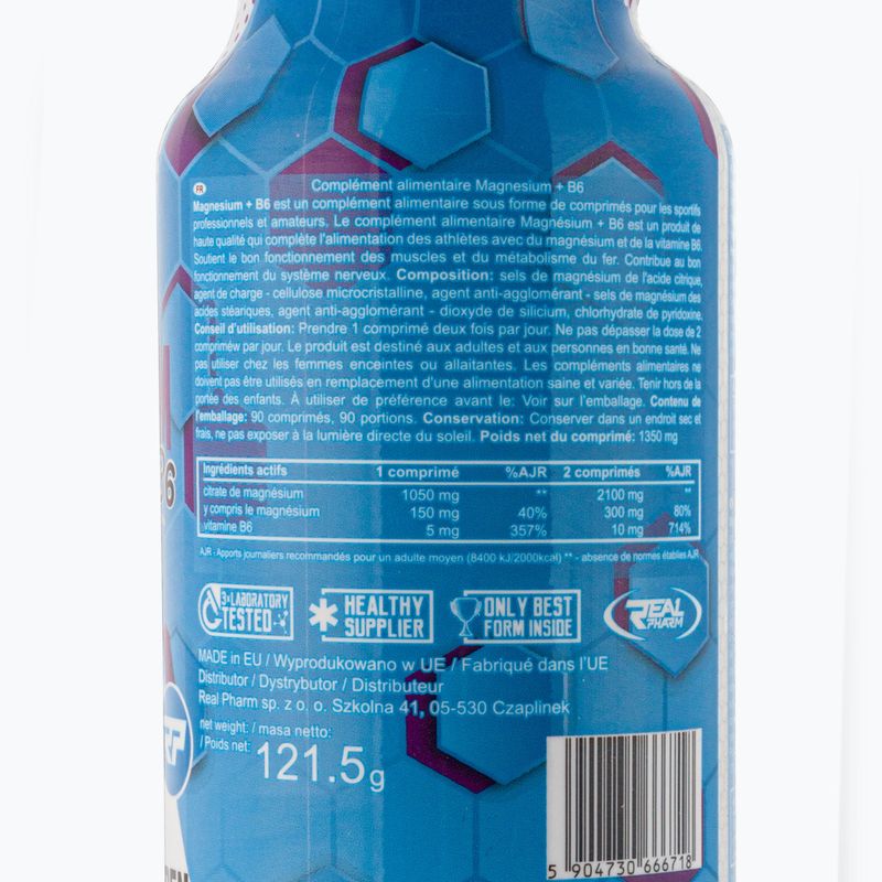 Magnezis Real Pharm Magnesium+B6 90 tablečių 3