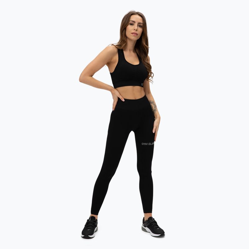 Moteriškos treniruočių tamprės Gym Glamour Push Up Deep Black 311 2