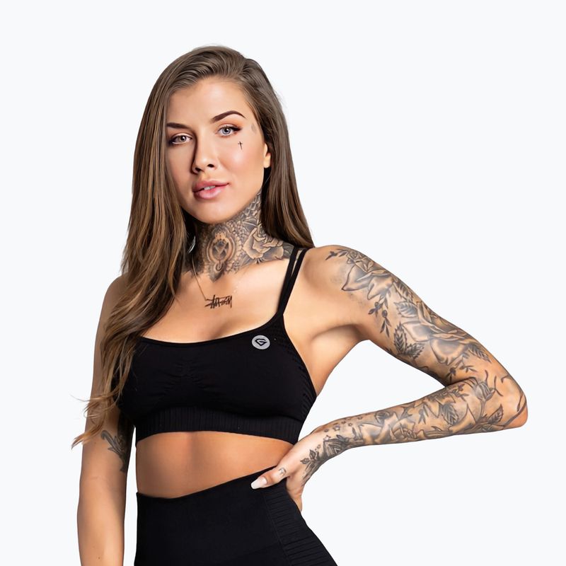 Treniruočių liemenėlė Gym Glamour besiūlė black