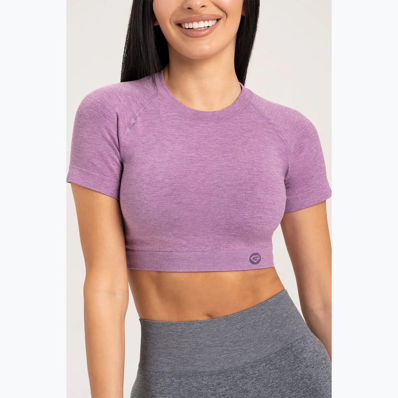 Moteriški treniruočių marškinėliai Gym Glamour Seamless Rashguard lilac 3