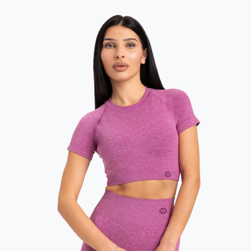 Moteriški treniruočių marškinėliai Gym Glamour Seamless Rashguard pink