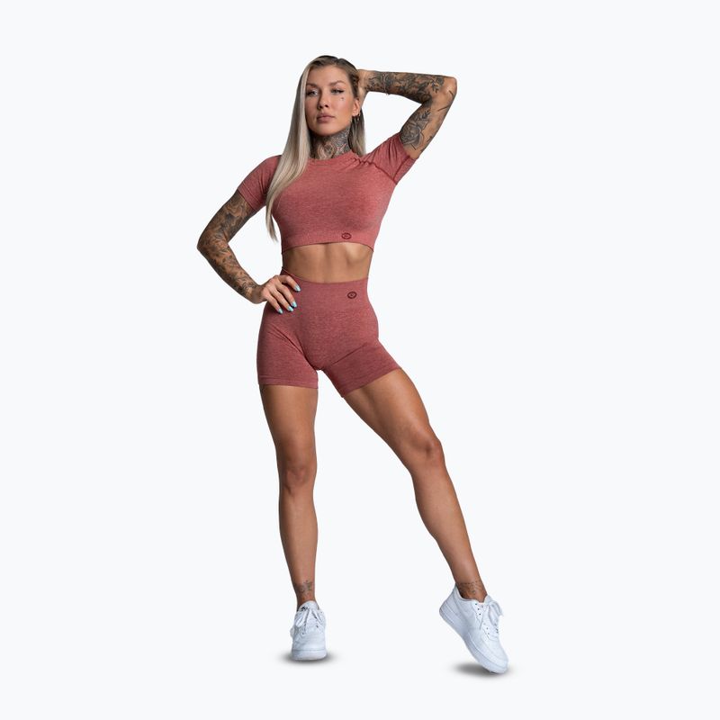 Moteriški treniruočių šortai Gym Glamour Seamless cherry 2