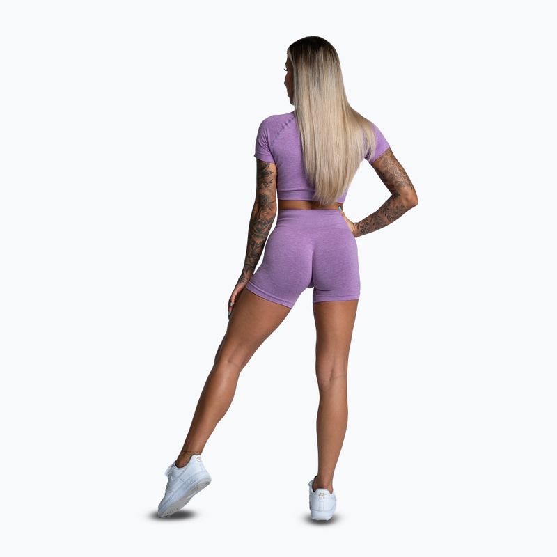 Moteriški treniruočių šortai Gym Glamour Seamless lilac 3