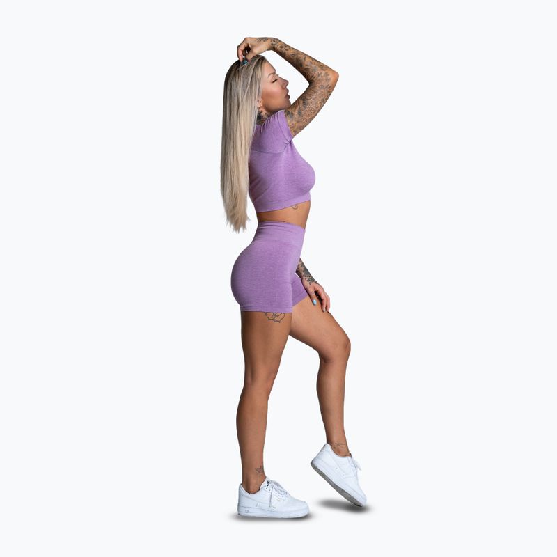 Moteriški treniruočių šortai Gym Glamour Seamless lilac 4