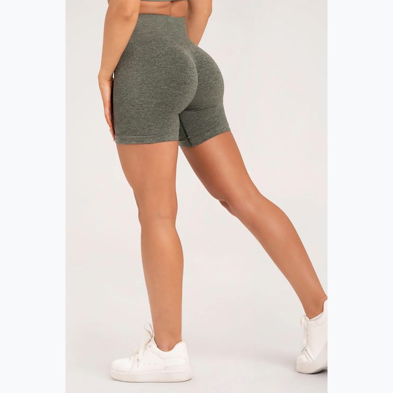 Moteriški treniruočių šortai Gym Glamour Seamless khaki 5