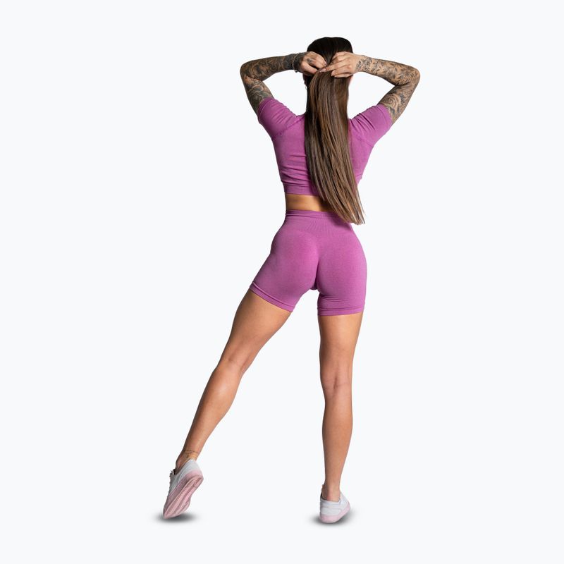 Moteriški treniruočių šortai Gym Glamour Seamless pink 3