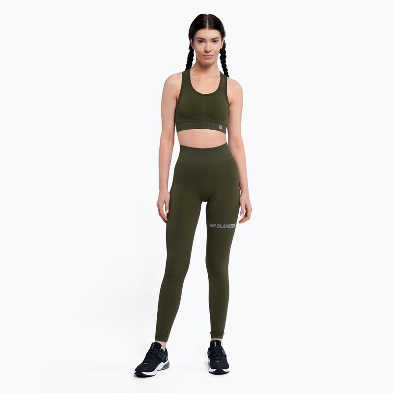 Gym Glamour Push Up Khaki 401 fitneso liemenėlė 2