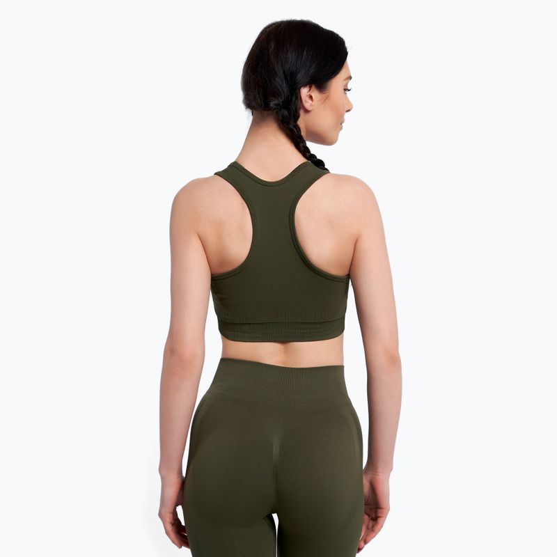 Gym Glamour Push Up Khaki 401 fitneso liemenėlė 4