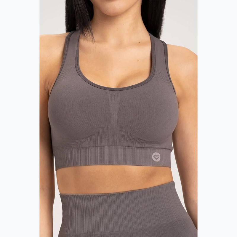 Treniruočių liemenėlė Gym Glamour Push Up grey 3