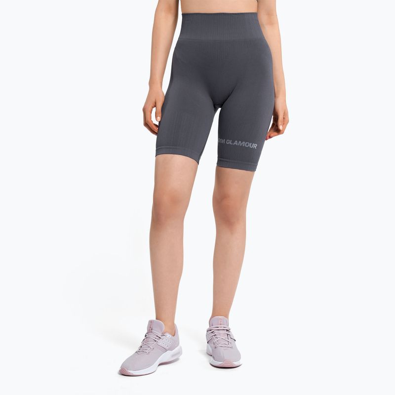 Moterų treniruočių baikeriai Gym Glamour Push Up Grey 404