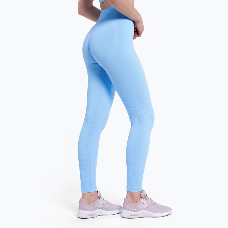 Moteriškos treniruočių tamprės Gym Glamour Push Up Baby Blue 405 3