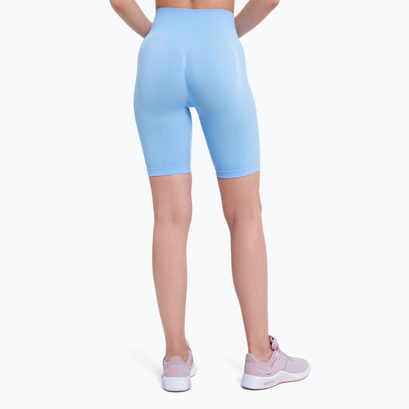 Moteriški treniruočių baikeriai Gym Glamour Push Up Baby Blue 407 4