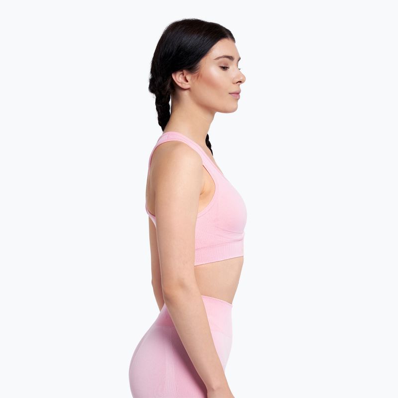 Gym Glamour Push Up Candy Pink 409 fitneso liemenėlė 3