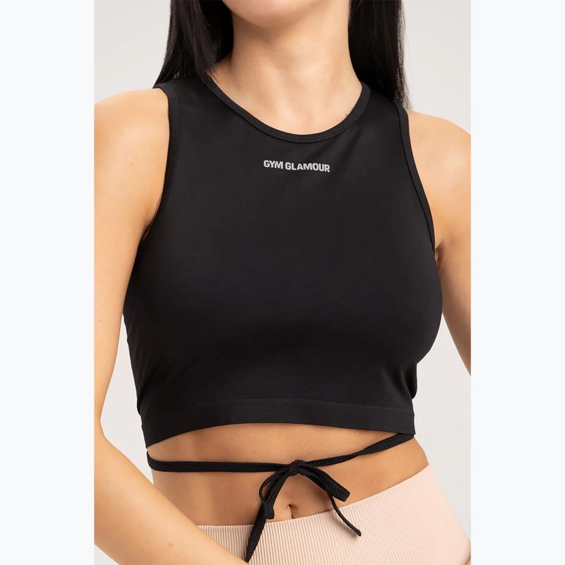 Moterų sporto salė Glamour Tiered Training Top Black 440 3